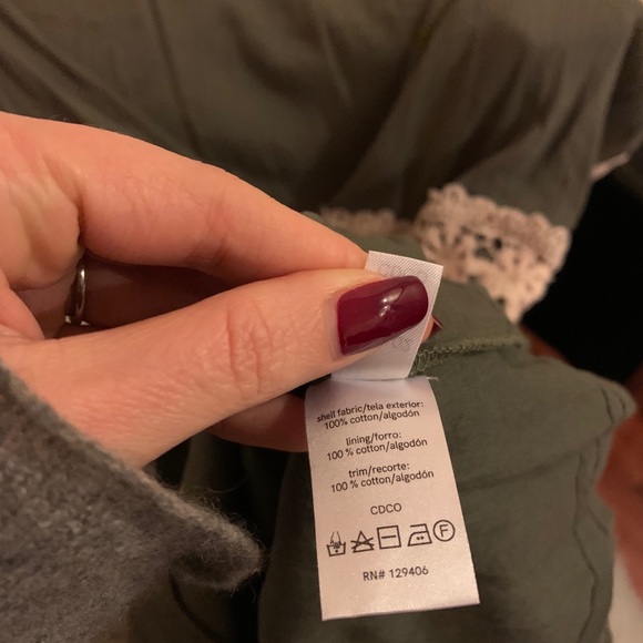 Green w white crochet romper - Picture 3 of 3